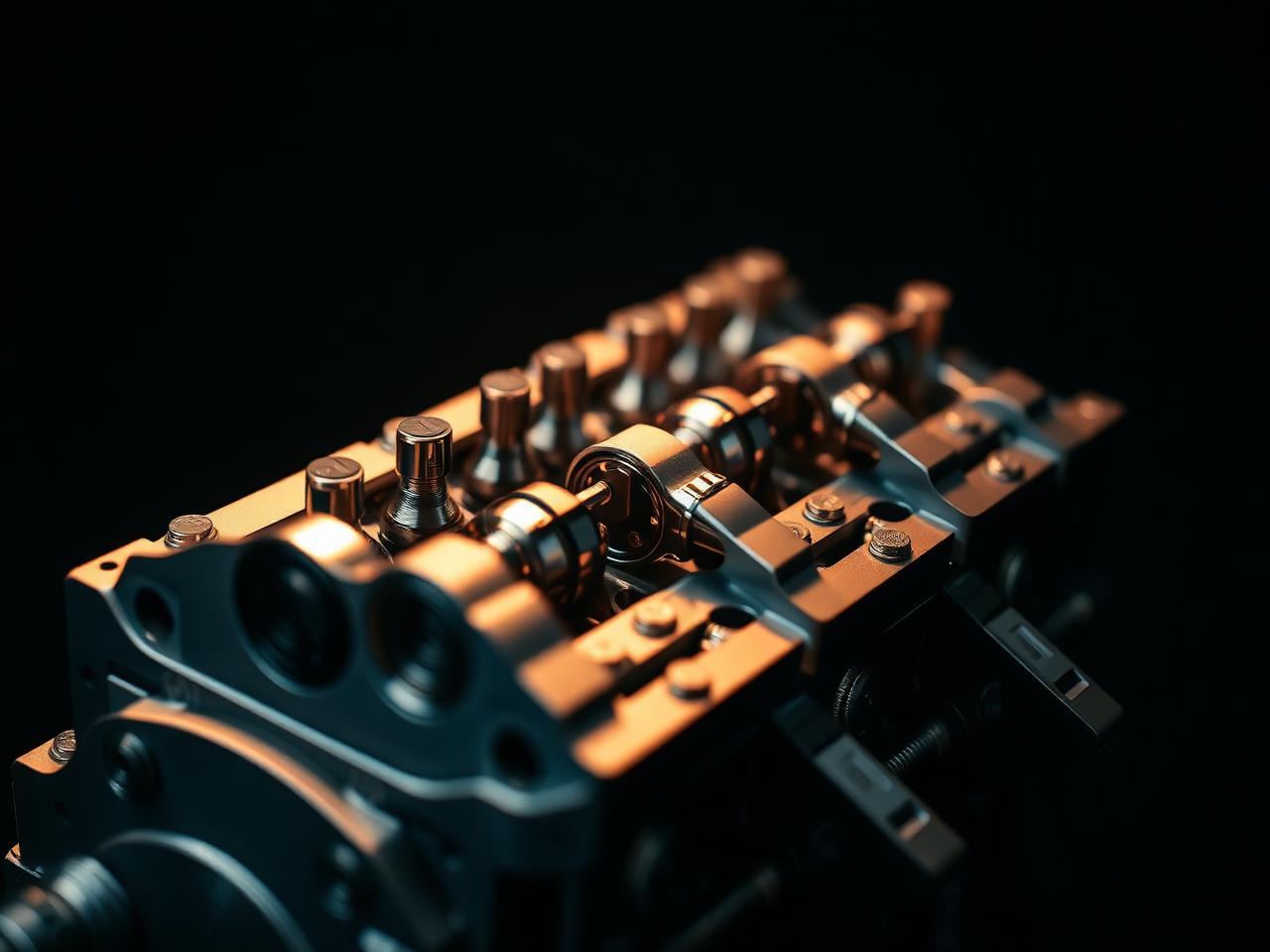 Macro detail of a variable valve actuation cylinder head